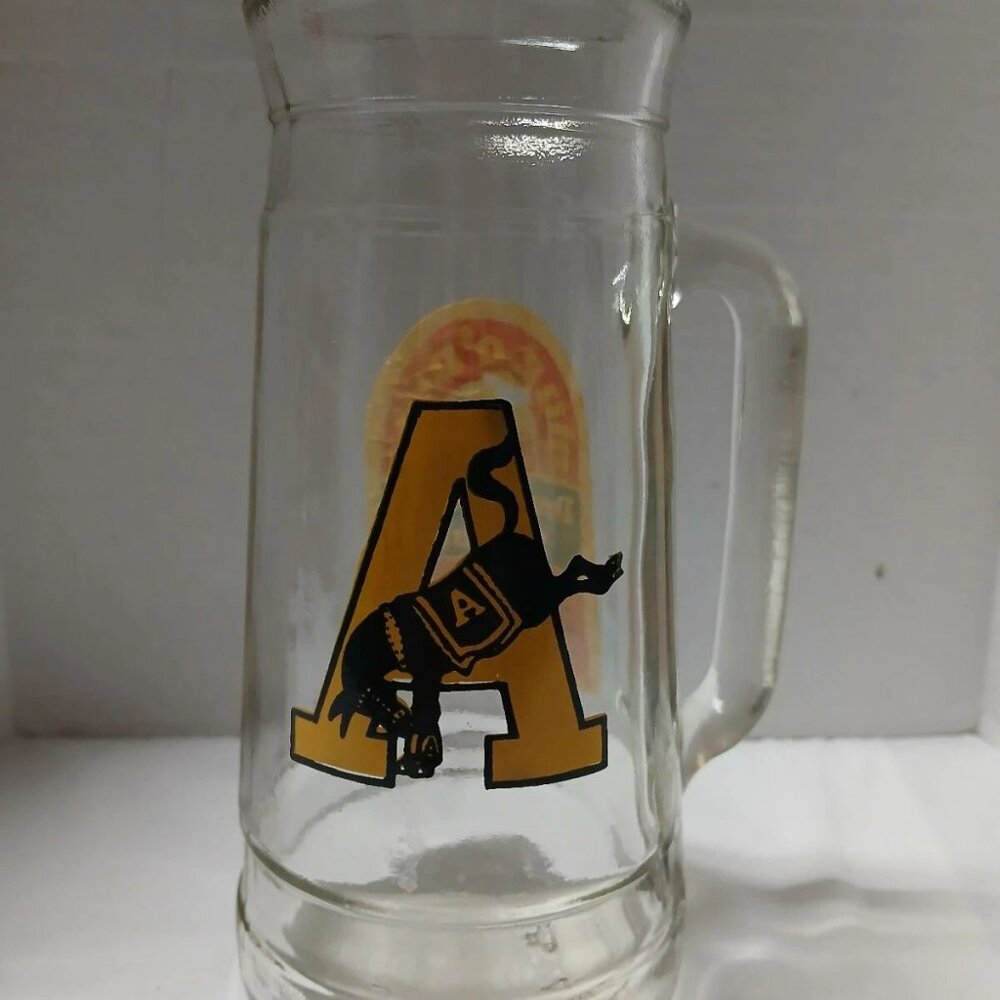 Army West Point Black Knights Logo Vintage Mug O'Nuts Glass Mug Peanut Jar RARE